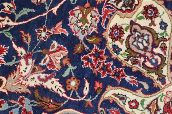 A Tabriz blue ground carpet,